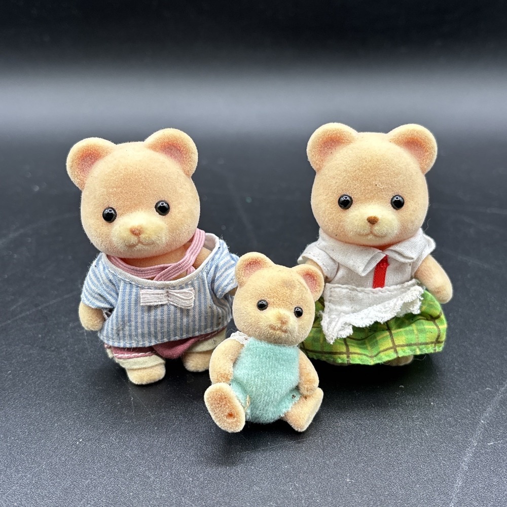 Sylvanian Families Calico Critters Biscuit Bear Brother Sister Baby Kid Set of 3